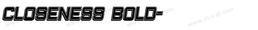 Closeness Bold字体转换